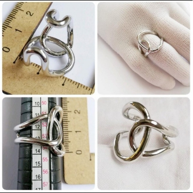 へら＆知恵の輪 リング セット フリーサイズ サムリング 指輪 韓国 お土産 レディースのアクセサリー(リング(指輪))の商品写真