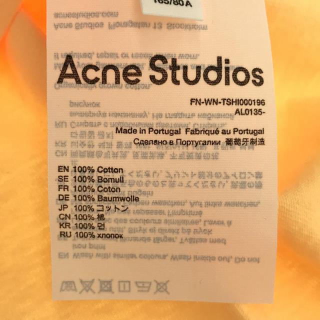 Acne Studios(アクネストゥディオズ)の【新品】  Acne Studios / アクネ ストゥディオズ | 2022SS | コットン クルーネック Tシャツ カットソー | XS | オレンジ | レディース レディースのトップス(Tシャツ(半袖/袖なし))の商品写真