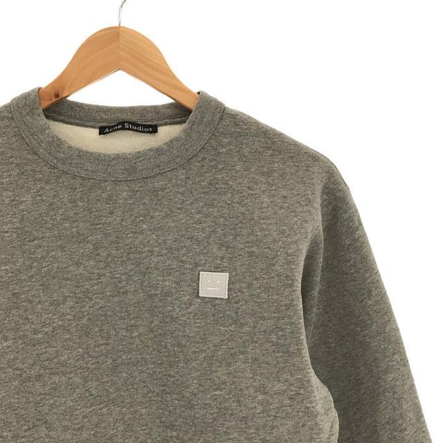 Acne Studios / アクネ ストゥディオズ | Fairview Face Sweatshirt コットン 裏起毛 ワッペン スウェット  トレーナー | XXS | グレー | メンズ