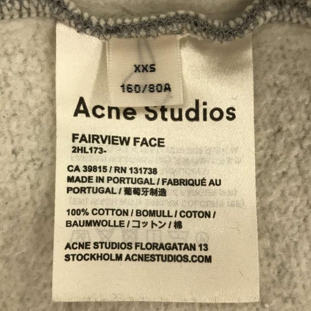 Acne Studios / アクネ ストゥディオズ | Fairview Face Sweatshirt コットン 裏起毛 ワッペン スウェット  トレーナー | XXS | グレー | メンズ
