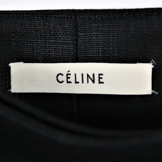 celine(セリーヌ)の【美品】  CELINE / セリーヌ | リネンコットンラップスカート | 36 | ブラック | レディース レディースのスカート(ひざ丈スカート)の商品写真