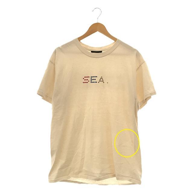 SOPHNET.(ソフネット)のSOPHNET. / ソフネット | 2020AW | WDS RHINESTONE SEA TEE ロゴラインストーン装飾Tシャツ | L | ベージュ | メンズ メンズのトップス(Tシャツ/カットソー(半袖/袖なし))の商品写真