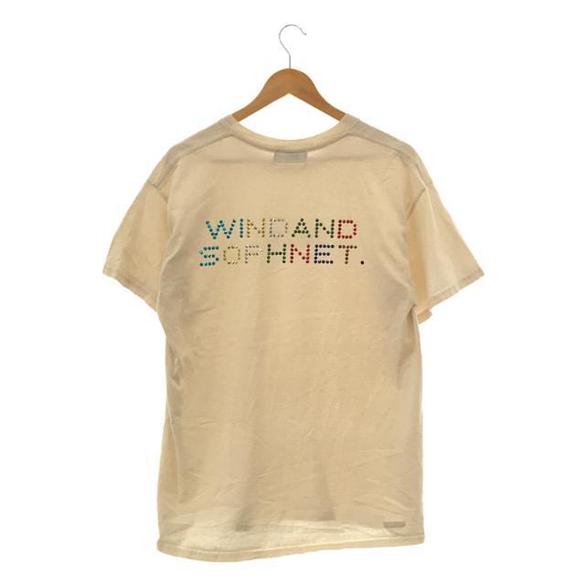 SOPHNET.(ソフネット)のSOPHNET. / ソフネット | 2020AW | WDS RHINESTONE SEA TEE ロゴラインストーン装飾Tシャツ | L | ベージュ | メンズ メンズのトップス(Tシャツ/カットソー(半袖/袖なし))の商品写真