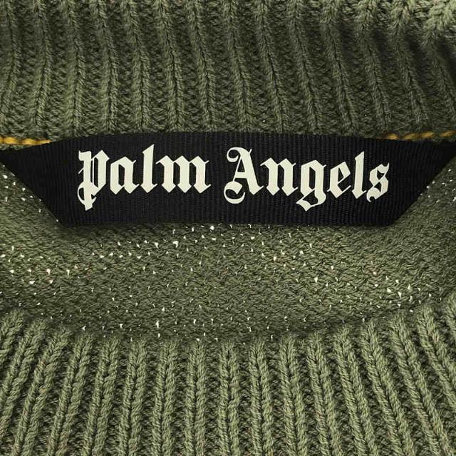 【美品】  Palm Angels / パームエンジェルス | 2021 | PA刺繍 コットンニット オーバーサイズニット | M | カーキ | メンズ