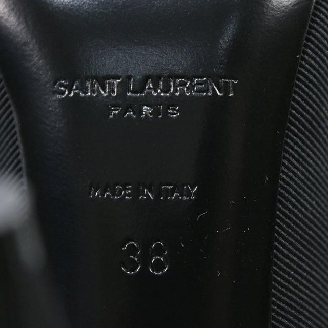 Saint Laurent(サンローラン)の【新品】  SAINT LAURENT / サンローラン | St Sulpice スルピス チェーンヒールパンプス | 38 | ブラック | レディース レディースの靴/シューズ(ハイヒール/パンプス)の商品写真