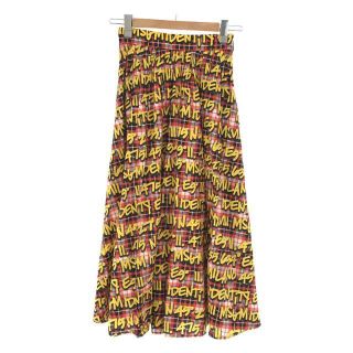 エムエスジイエム(MSGM)の【新品】  MSGM / エムエスジーエム | GONNA SKIRT 総柄プリント ロングスカート | 38 | レッド | レディース(ロングスカート)