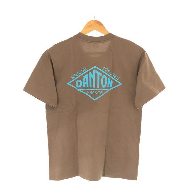 DANTON(ダントン)のDANTON / ダントン | 2020SS | コットン クルーネック 両面プリントロゴ カットソー Tシャツ | 36 | ブラウン | レディース レディースのトップス(Tシャツ(半袖/袖なし))の商品写真
