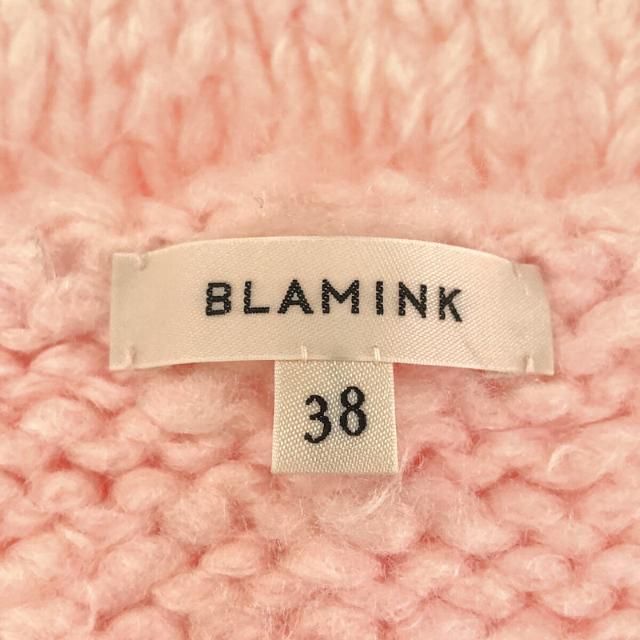 【美品】 BLAMINK / ブラミンク | HAND CN NSL シルク リネン ハンド ニット ベスト | 38 | ピンク | レディース