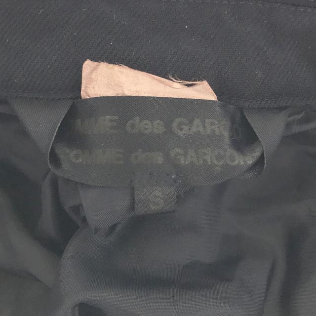 【美品】  COMME des GARCONS COMME des GARCONS / コムコム | AD2008 | 製品染 加工 ポリエステル 変形 燕尾 スリット シングル ジャケット | S | ネイビー | レディース 4