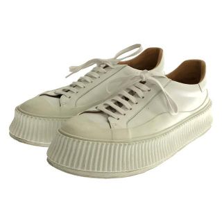 ジルサンダー(Jil Sander)の【新品】  JIL SANDER / ジルサンダー | 2020SS | SMOOTH LEATHER SNEAKER JI32535A レザー スニーカー タグ・保存袋有 | 41 | white | メンズ(スニーカー)