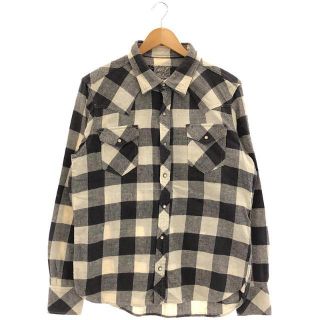 ティーエムティー(TMT)のTMT / ティーエムティー | L/SL STANDARD BUFFALO CHECK SHIRT コットン ネル バッファローチェック ウエスタンシャツ | XL | WHITE | メンズ(Tシャツ/カットソー(七分/長袖))