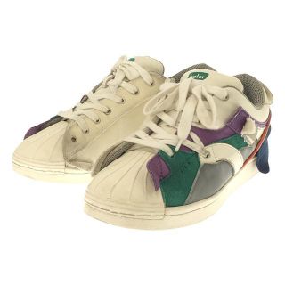 カラー(kolor)のkolor / カラー | 2020AW | カウハイド ハンプ ローカット スニーカー 箱付き | 25.5 | White x Ecru / ホワイト | メンズ(スニーカー)