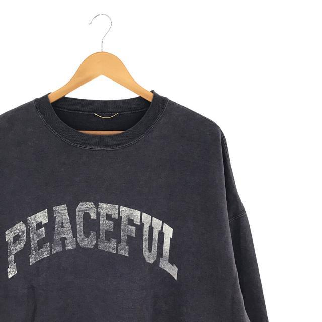 【美品】 Deuxieme Classe / ドゥーズィエムクラス | 2020AW | ロゴスエット ヴィンテージ加工 カレッジ プリント プルオーバー スウェット | フリー | ネイビー | レディース