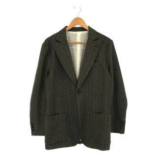 ニードルス(Needles)の【新品】  Needles / ニードルス | 2020AW | Peaked Lapel 1B Jacket - Stripe Poly Cloth gray テーラード ジャケット | S | グレー | メンズ(その他)