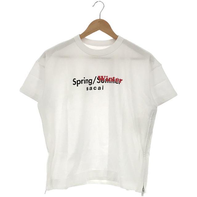 【新品】 sacai / サカイ | SPRING WINTER CUT SEWN クルーネック ロゴ Tシャツ | 2 | ホワイト | レディースのサムネイル