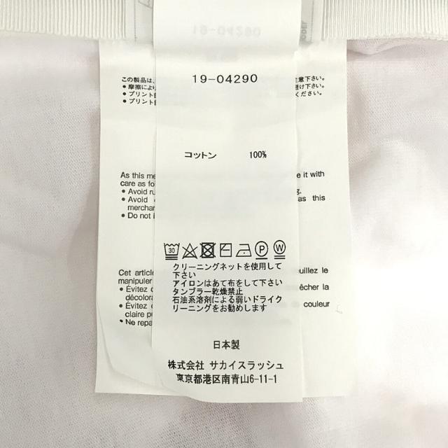 サカイ 21SS Tシャツ カットソー 半袖 切替 ロゴ 3 L 白 ホワイト