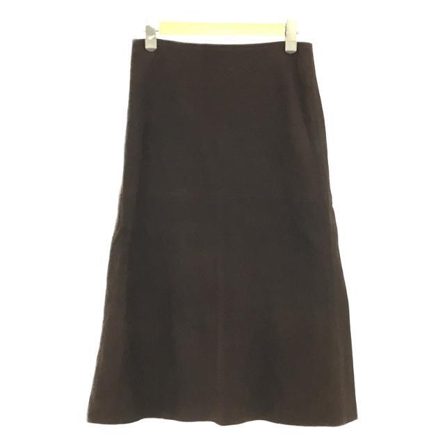 【新品】  MADISON BLUE / マディソンブルー | 2021AW | LEATHER SKIRT ラムレザー スカート | 01(S) | ブラウン | レディース