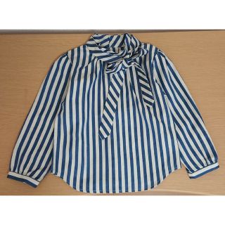 ダックス(DAKS)のボウタイ ストライプブラウス  90 未使用 DAKS(ブラウス)