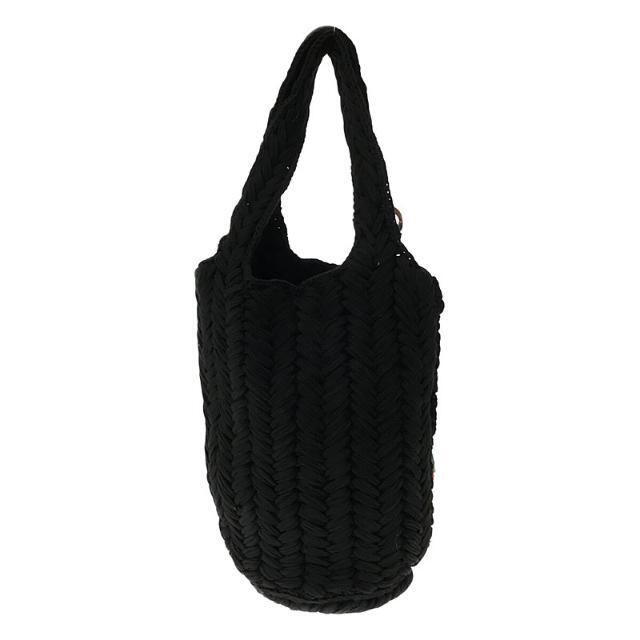 【美品】 JW Anderson / ジェイダブルアンダーソン | STRAWBERRY KNITTED SHOPPER イチゴ ストロベリー モチーフ 刺繍 ハンド トート バッグ | ‐ | ブラック | レディース