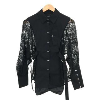 パメオポーズ(PAMEO POSE)のPAMEO POSE / パメオポーズ | Nyx Lace Shirts レース ドッキング シャツ | F | ブラック | レディース(シャツ/ブラウス(長袖/七分))