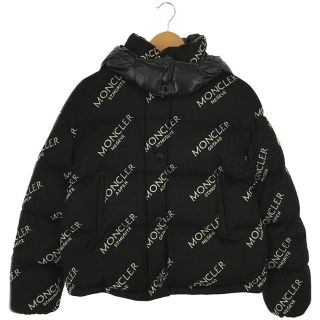 モンクレール(MONCLER)の【新品】  MONCLER / モンクレール | CAILLE GIUBBOTTO PUFFER JACKET オール オーバー ロゴ フード付き ダウン ジャケット | 0 | ブラック | レディース(その他)