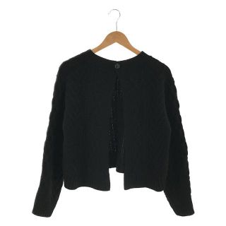 サカイ(sacai)のsacai / サカイ | クルミボタン ウール ケーブル ニット  | 1 | ブラック | レディース(カーディガン)