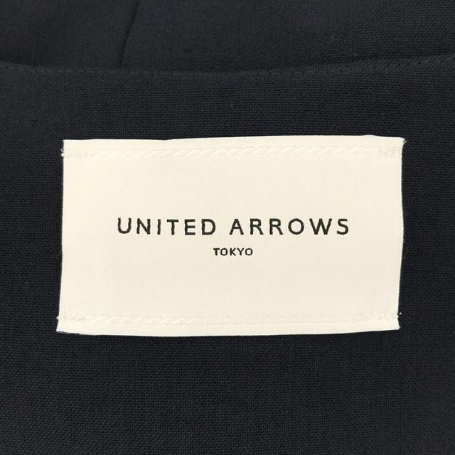 UNITED ARROWS(ユナイテッドアローズ)の【美品】  UNITED ARROWS / ユナイテッドアローズ | ノースリーブ ベルテッド ノーカラー Vネック ロング ジャケット ベスト | ネイビー | レディース レディースのトップス(ベスト/ジレ)の商品写真