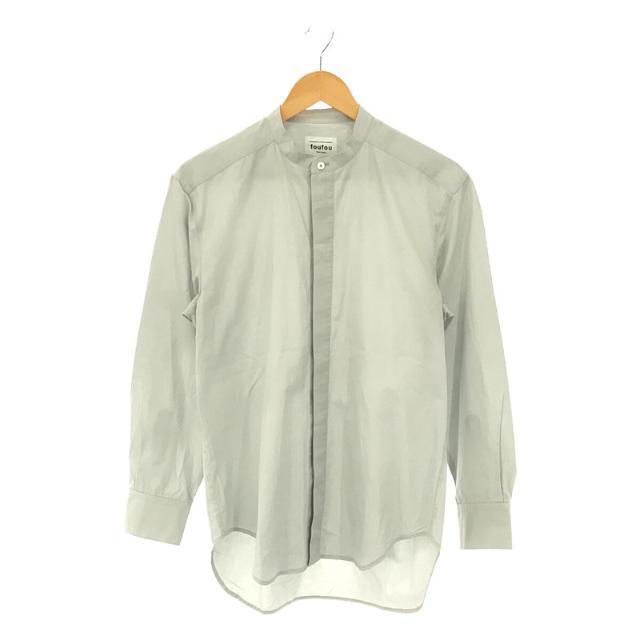 foufou / フーフー | fly front stand collar shirts フライフロント ノーカラー シャツ | アイスブルー | メンズ