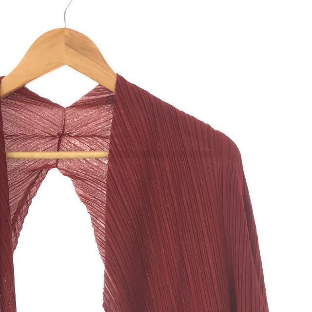 【美品】 PLEATS PLEASE ISSEY MIYAKE / プリーツプリーズイッセイミヤ | 変型 プリーツ ストール bordeaux | 5 | ボルドー