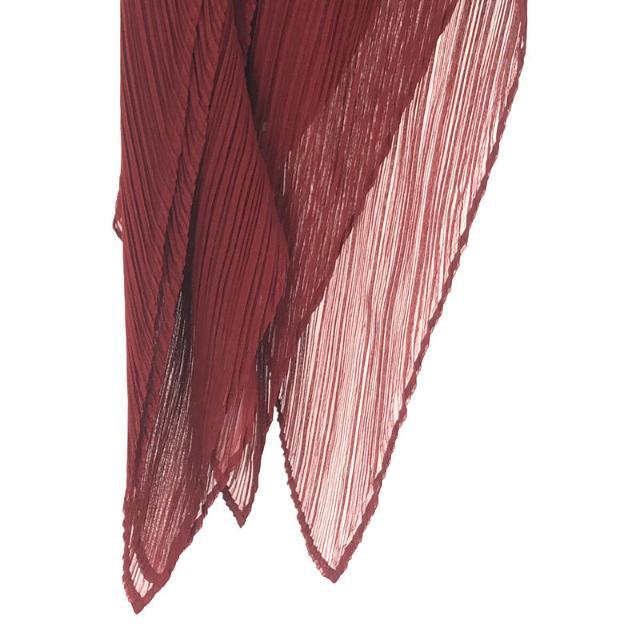 【美品】 PLEATS PLEASE ISSEY MIYAKE / プリーツプリーズイッセイミヤ | 変型 プリーツ ストール bordeaux | 5 | ボルドー