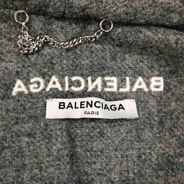 Balenciaga(バレンシアガ)のBALENCIAGA / バレンシアガ | イタリア製 刺繍 ウールカシミヤ フード ポンチョ ケープ マント | グレー | レディース レディースのジャケット/アウター(その他)の商品写真