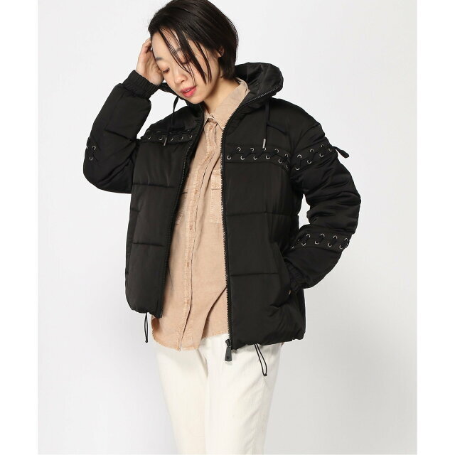 【ブラック(JBLK)】(W)Padded Lace Up Jacket