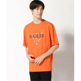 ゲス(GUESS)の【オレンジ(ORN)】(M)Triangle Logo Tee(Tシャツ/カットソー(半袖/袖なし))