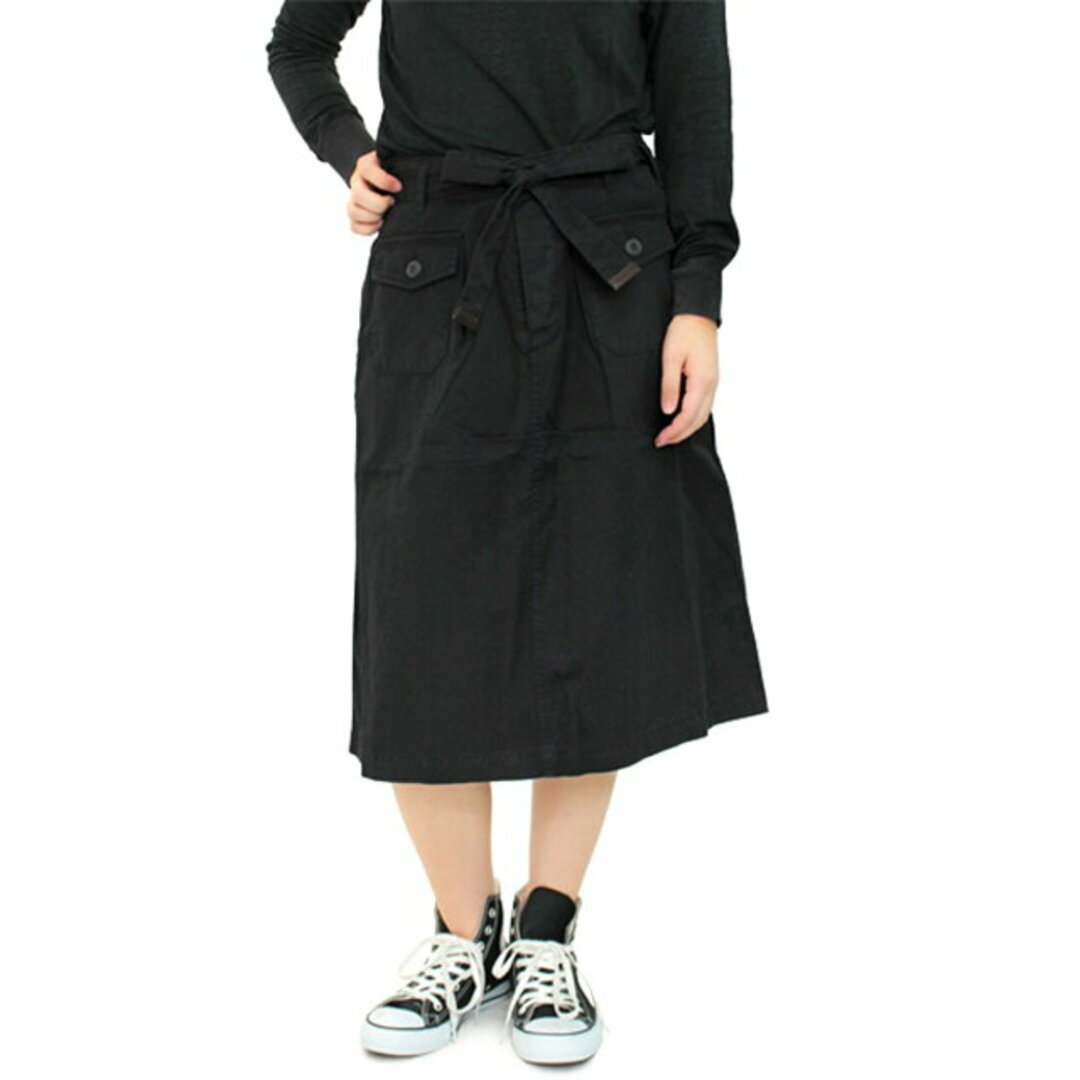 【ブラック】G0860 ミリタリーシャツリメイク風スカート