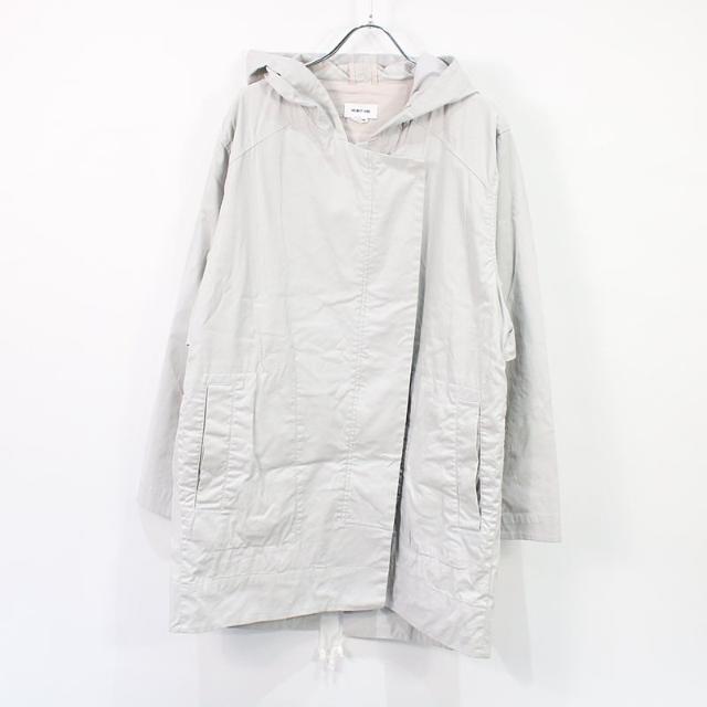 HELMUT LANG / ヘルムートラング | フードジップモッズコート | S | ライトグレー | レディース