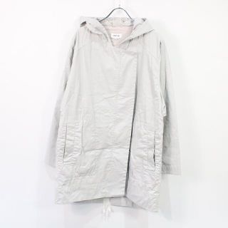 ヘルムートラング(HELMUT LANG)のHELMUT LANG / ヘルムートラング | フードジップモッズコート | S | ライトグレー | レディース(その他)