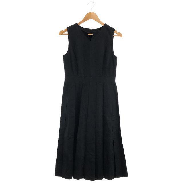 【美品】  foufou / フーフー | THE DRESS #12 no sleeve tuck one piece ノースリーブタックワンピース | 0 | ブラック | レディース