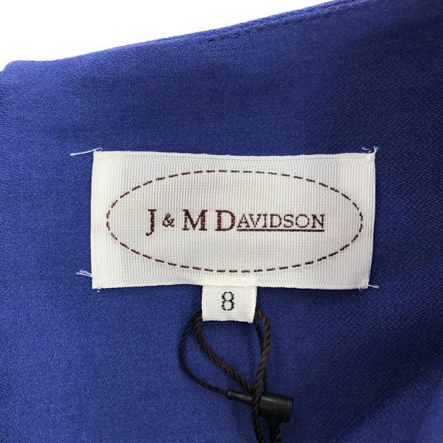 J&M DAVIDSON(ジェイアンドエムデヴィッドソン)の【新品】  J&M DAVIDSON / ジェイアンドエムデヴィッドソン | コットンブレンド ノースリーブ ワンピース | 8 | ブルー | レディース レディースのワンピース(ひざ丈ワンピース)の商品写真