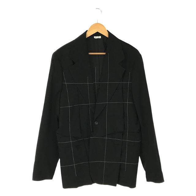 その他【美品】  COMME des GARCONS HOMME PLUS / コムデギャルソンオムプリュス | AD2020 2021SS | Metal Outlaw メタルアウトロー ウールギャバジン ステッチワーク 1B シングル ジャケット | L | ブラック | メンズ