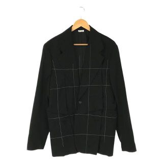 コムデギャルソンオムプリュス(COMME des GARCONS HOMME PLUS)の【美品】  COMME des GARCONS HOMME PLUS / コムデギャルソンオムプリュス | AD2020 2021SS | Metal Outlaw メタルアウトロー ウールギャバジン ステッチワーク 1B シングル ジャケット | L | ブラック | メンズ(その他)