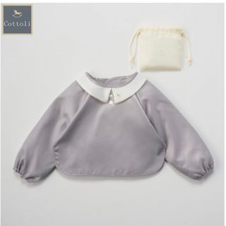 シマムラ(しまむら)の新品　コトリ　cottli 長袖エプロン　お食事エプロン　バースデイ(お食事エプロン)