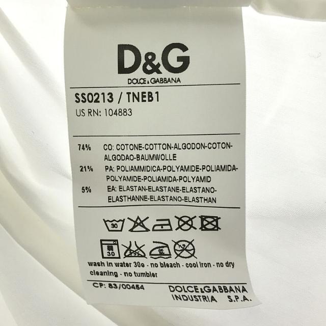 ディー&ジー ドルガバ ドルチェ&ガッバーナ D&G シャツ 長袖 ロゴ 紺 M