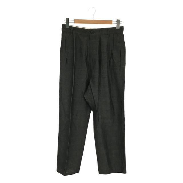 Studio Nicholson / スタジオ ニコルソン | LINEN JAQUARD PANTS-DOBLE PLEAT PANT サマースラックスパンツ | S | グレー | メンズ