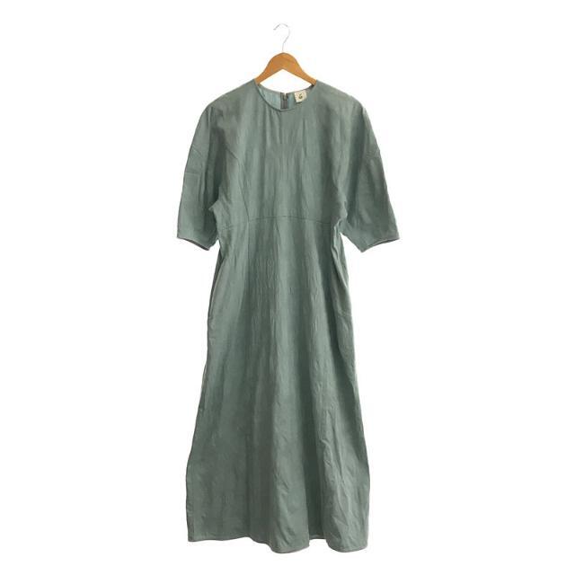 6 (ROKU)(ロク)の【新品】  6(ROKU) / ロク | 2022SS | COTTON DOBBY DRESS ボタニカル柄 ロング フレアワンピース | 38 | LT.BLUE | レディース レディースのワンピース(ロングワンピース/マキシワンピース)の商品写真