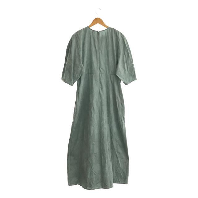 6 (ROKU)(ロク)の【新品】  6(ROKU) / ロク | 2022SS | COTTON DOBBY DRESS ボタニカル柄 ロング フレアワンピース | 38 | LT.BLUE | レディース レディースのワンピース(ロングワンピース/マキシワンピース)の商品写真