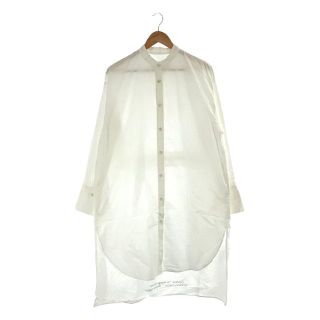 Thomas magpie / トーマスマグパイ | Long shirt コットン ブロード バンドカラー バック プリント ロング シャツ ワンピース | 38 | ホワイト | レディース(ロングワンピース/マキシワンピース)