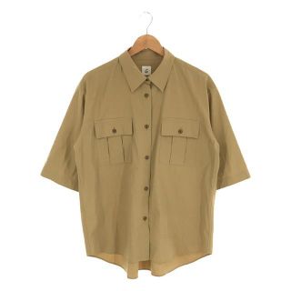 ロク(6 (ROKU))の【美品】  6(ROKU) / ロク | COTTON MILITARY MOTIF SHORT SLEEVE SHIRT コットン ミリタリー モチーフ 半袖 シャツ | 38 | カーキ | レディース(Tシャツ(半袖/袖なし))