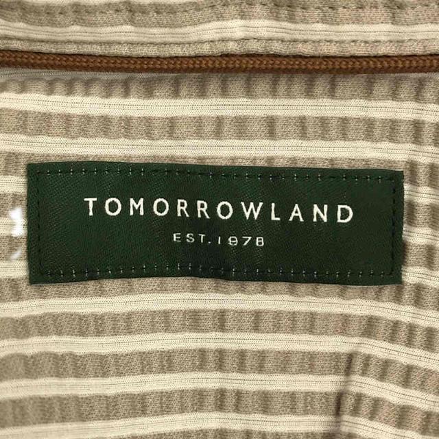 TOMORROWLAND(トゥモローランド)の【美品】  TOMORROWLAND / トゥモローランド | 2019SS | サッカーストライプ カッタウェイカラーポロシャツ | M | ベージュ | メンズ メンズのトップス(Tシャツ/カットソー(半袖/袖なし))の商品写真