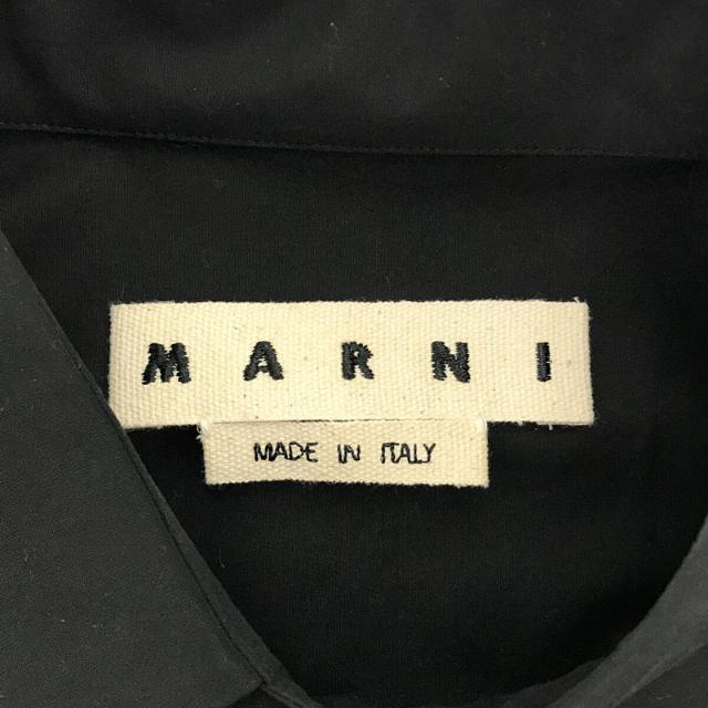 Marni(マルニ)の【美品】  MARNI / マルニ | 2020SS | コットンブロード 刺繍 シャツ | 50 | ブラック | メンズ メンズのトップス(Tシャツ/カットソー(七分/長袖))の商品写真