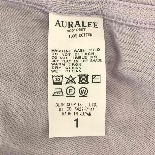 AURALEE(オーラリー)のAURALEE / オーラリー | SEAMLESS CREW NECK BIG TEE コットン シームレス クルーネック ビッグ Tシャツ 丸胴 | 1 | LIGHT PURPLE | レディース レディースのトップス(Tシャツ(半袖/袖なし))の商品写真